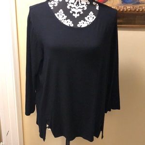 🇫🇷Parmi very soft classic long-sleeved t-shirt style split hem stretchy top